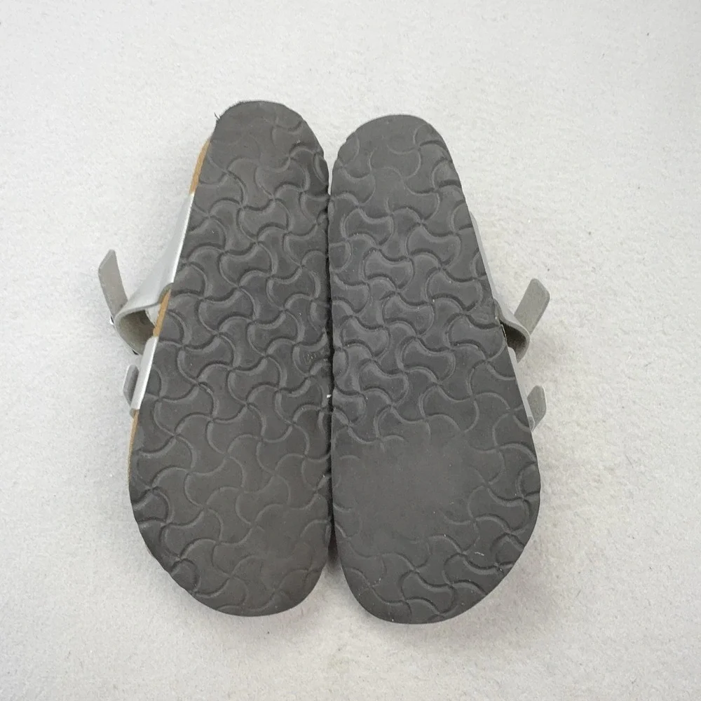 Birkenstock Mayari Sandals Womens Size 8 Silver Strappy Cork Footbed Comfort